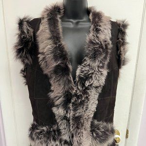 Women's Dark  Brown Toscana Sheepskin Vest